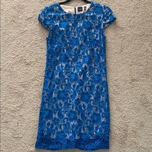 Saks Fifth Avenue Black royal blue dress